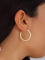 Luja Bijoux Pozłacane kolczyki-kreole rozmiar: onesize. Żółte kolczyki damskie Luja Bijoux, metalowe. Za 19.72 zł.