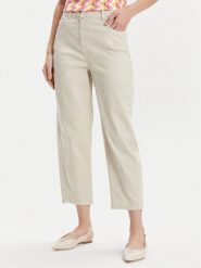 Marella Spodnie materiałowe Gallo 2413131015 Écru Regular Fit. Spodnie materiałowe damskie Marella, bez wzorów, z bawełny. Za 439.99 zł.