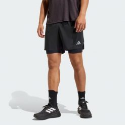 Shorty adi365 Running Essentials 2w1. Białe szorty męskie Adidas, do biegania. Za 179.00 zł.