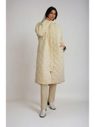 Monki Płaszcz pikowany w kolorze beżowym rozmiar: XS. Brązowe płaszcze damskie Monki, xs, bez wzorów. Za 113.99 zł.