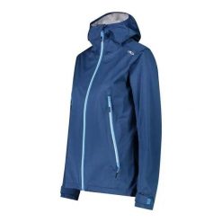 Kurtka przeciwdeszczowa damska z kapturem CMP Unlimitech. Niebieskie kurtki przeciwdeszczowe damskie CMP, z kapturem. Za 506.50 zł.