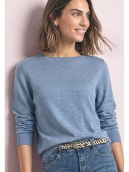 Street One Sweter w kolorze błękitnym rozmiar: 38. Niebieskie swetry klasyczne damskie Street One, bez kołnierzyka. Za 129.95 zł.