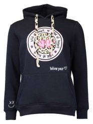 Zwillingsherz Bluza "Kelly" w kolorze granatowym rozmiar: L/XL. Niebieskie bluzy z kapturem damskie Zwillingsherz, l, z bawełny. Za 198.10 zł.