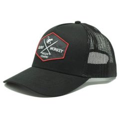 Czapka Trucker - 5 Paneli / Jeden rozmiar (Czarny/Czarny). Czarne czapki męskie SURF MONKEY, bez wzorów, z bawełny. Za 159.95 zł.