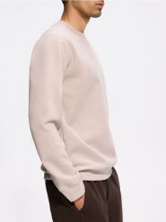 Gładka bluza z bawełną - jasnoszary. Szare bluzy bez kaptura męskie Reserved, l, z bawełny. Za 99.99 zł.