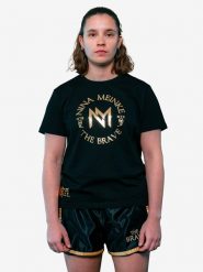 T-shirt z czesanej bawełny damski Benlee. Czarne t-shirty damskie Benlee, m, bez wzorów, z bawełny, bez kołnierzyka. Za 149.50 zł.