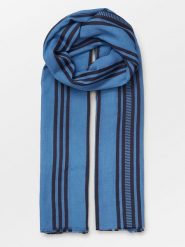 Becksöndergaard Szal "Kamea" w kolorze granatowo-niebieskim - 200 x 100 cm rozmiar: onesize. Niebieskie szaliki i kominy damskie Becksöndergaard, bez wzorów, z bawełny. Za 102.95 zł.