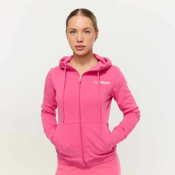 Bluza damska fitness z zamkiem Dragonfruit Limitless. Czerwone bluzy sportowe damskie GYMBEAM, l, z bawełny. Za 127.90 zł.