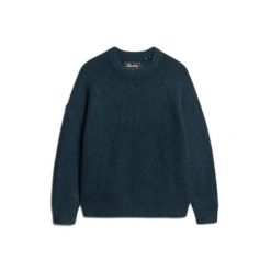 Gruby sweter z rękawami raglanowymi Superdry. Niebieskie swetry męskie Superdry., na zimę, m, bez wzorów, bez kołnierzyka. Za 327.80 zł.