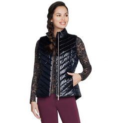 Kamizelka turystyczna damska GO Shield Shine Vest. Czarne kamizelki damskie Skechers, l, z poliesteru. Za 249.99 zł.