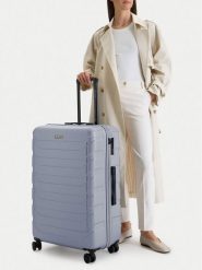 GINO ROSSI Walizka duża CEO-GIN-L-003-05-SILVER2 Srebrny. Szare walizki męskie Gino Rossi, bez wzorów, z tworzywa sztucznego, duże. Za 299.99 zł.