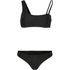 Asymetryczny Zestaw Bikini Dla Kobiet, Z Recyklingu. Czarne bikini damskie Urban Classics, bez wzorów. Za 139.99 zł.