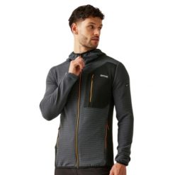 Bluza turystyczna męska Regatta Thompson. Szare bluzy bez kaptura męskie Regatta, m, z polaru. Za 153.44 zł.