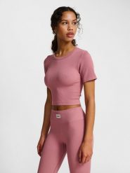 Damska koszulka bezszwowa Hummel Pulse. Niebieskie t-shirty damskie HUMMEL, s, z aplikacjami, z dzianiny, bez kołnierzyka. Za 161.50 zł.