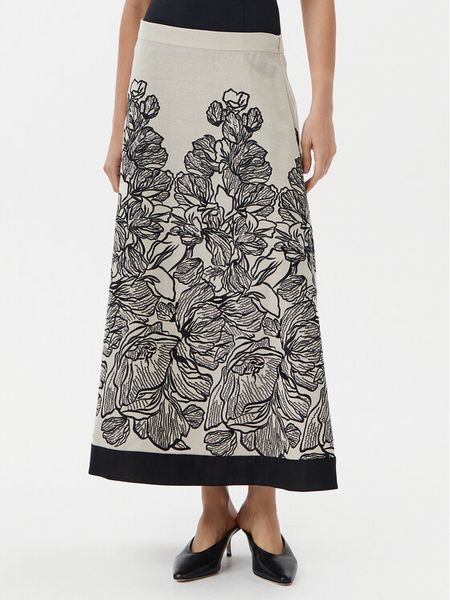 Luisa Spagnoli Spódnica trapezowa Terra 541990 Écru Regular Fit. Czarne spódniczki damskie Luisa Spagnoli, m, bez wzorów, z syntetyku, trapezowe. Za 1,059.00 zł.