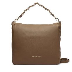 Torebka Valentino. Brązowe torebki klasyczne damskie Valentino, bez wzorów, ze lnu, bez dodatków. Za 749.99 zł.