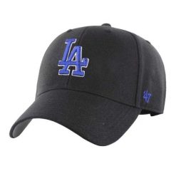 Czapka Z Daszkiem MVP Los Angeles Dodgers. Czarne czapki męskie 47 Brand, bez wzorów. Za 142.99 zł.