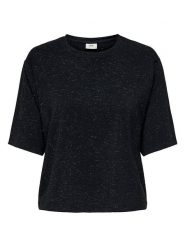 JDY Koszulka w kolorze czarnym rozmiar: XL. Czarne bluzki damskie JDY, xl, bez wzorów, bez kołnierzyka. Za 47.94 zł.