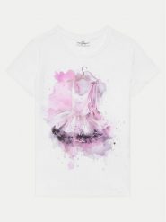 Coccodrillo T-Shirt WC5143202VGA Biały Regular Fit. Białe koszulki dziewczęce COCCODRILLO, bez wzorów, z bawełny, bez ramiączek. Za 39.99 zł.