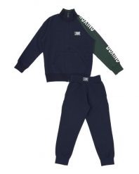 Bluza wytrzymały z pełny zamek błyskawiczny na co dzień. Czarne bluzy bez kaptura męskie LEONE 1947 APPAREL, z dresówki. Za 84.16 zł.