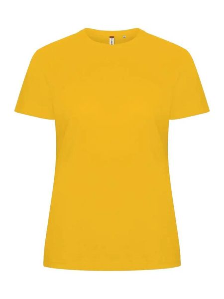 Clique Basic-T Women Dopasowany T-shirt bawełniany - lemon. Żółte t-shirty damskie CLIQUE, xl, bez wzorów, z bawełny, bez kołnierzyka. Za 97.35 zł.
