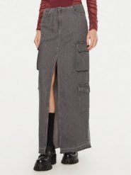 Patrizia Pepe Spódnica jeansowa 8G0415/D080-S684 Szary Regular Fit. Szare spódniczki damskie Patrizia Pepe, s, bez wzorów, z bawełny. Za 559.99 zł.