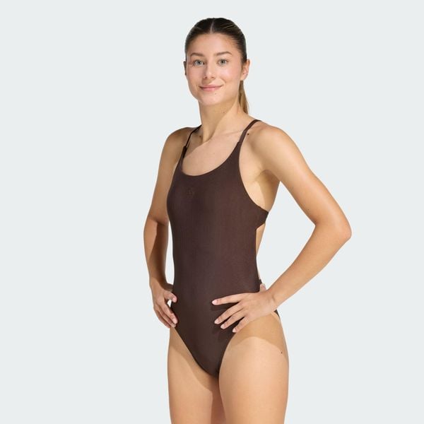 Kostium Do Pływania 3-Stripes High Neck 2-Way Straps Peachsoft Swimsuit. Czarne stroje jednoczęściowe damskie Adidas, bez wzorów. Za 239.00 zł.