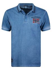 Geographical Norway Koszulka polo w kolorze niebieskim rozmiar: S. Niebieskie koszulki polo męskie Geographical Norway, s, bez wzorów, z bawełny, bez ramiączek. Za 66.00 zł.