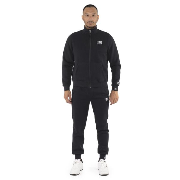 Bluza wygodny z bawełna z zamek błyskawiczny na co dzień. Czarne bluzy bez kaptura męskie LEONE 1947 APPAREL, z bawełny. W wyprzedaży za 273.65 zł.