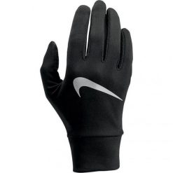 Lekkie Rękawiczki Damskie NRGM1082. Czarne rękawiczki damskie Nike, bez wzorów. Za 213.99 zł.