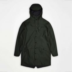 Kurtka RAINS LONG JACKET W3 Szary. Szare kurtki damskie Rains, s, bez wzorów, z syntetyku, bez kaptura. Za 233.99 zł.