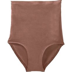 Bezszwowe figi wyszczuplające Level 1 bonprix orzechowy. Brązowe bielizna wyszczuplająca bonprix, z bawełny. Za 37.99 zł.
