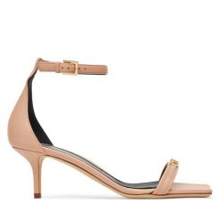 Sandały Elisabetta Franchi. Czerwone sandały damskie Elisabetta Franchi, bez wzorów, bez obcasa, na szpilce. Za 1,409.00 zł.