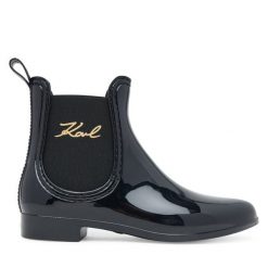 Kalosze KARL LAGERFELD. Czarne kalosze damskie Karl Lagerfeld, bez wzorów. Za 309.99 zł.