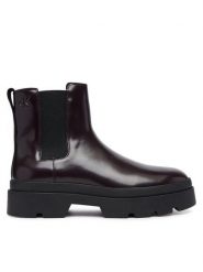 Calvin Klein Sztyblety Lugged Chelsea Boot Matt Lth HM0HM02445 Brązowy ciemny. Brązowe sztyblety męskie CALVIN KLEIN, ze skóry, bez zapięcia. Za 749.99 zł.