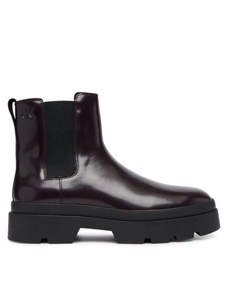 Calvin Klein Sztyblety Lugged Chelsea Boot Matt Lth HM0HM02445 Brązowy ciemny. Brązowe sztyblety męskie CALVIN KLEIN, ze skóry, bez zapięcia. Za 749.99 zł.