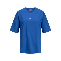 T-shirt Jack & Jones andrea logo. Niebieskie t-shirty damskie JJXX, m, bez wzorów, z bawełny, bez kołnierzyka. Za 79.70 zł.