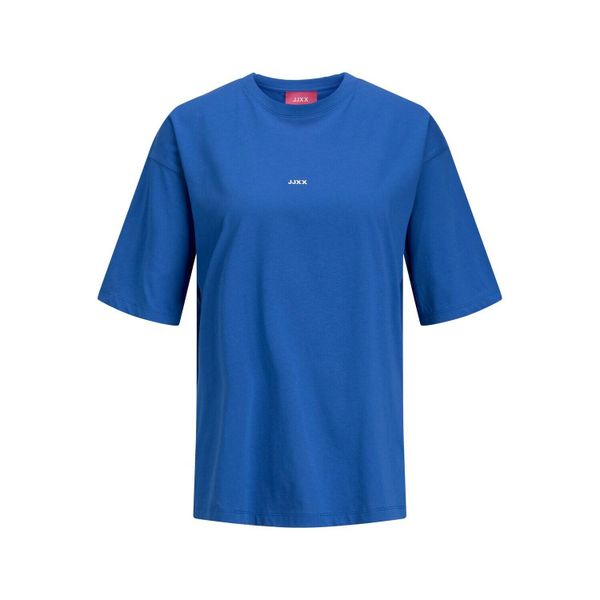 T-shirt Jack & Jones andrea logo. Niebieskie t-shirty damskie JJXX, m, bez wzorów, z bawełny, bez kołnierzyka. Za 77.75 zł.