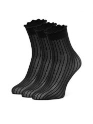 Nine West Skarpety długie CEO_AS_NW_01_Z_AW25 (3-PACK) Czarny. Czarne skarpetki damskie Nine West, bez wzorów, z materiału. Za 44.99 zł.