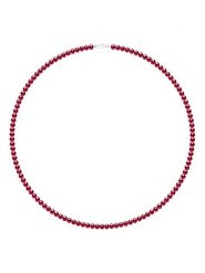 ATELIERS SAINT GERMAIN Naszyjnik perłowy w kolorze czerwonym - dł. 55 cm rozmiar: onesize. Czerwone naszyjniki damskie ATELIERS SAINT GERMAIN, srebrne. Za 439.24 zł.