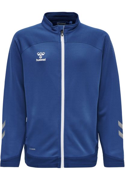 Kurtka dziecięca zapinana na zamek Hummel hmlLEAD poly. Niebieskie kurtki treningowe męskie HUMMEL, m, bez wzorów, z polaru, na fitness i siłownię. Za 216.85 zł.