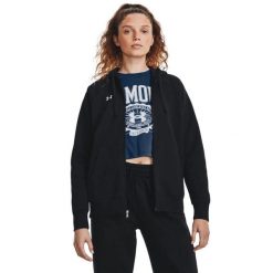Bluza damska Under Armour Rival Fleece FZ Hoodie. Czarne bluzy bez kaptura damskie Under Armour. Za 179.99 zł.
