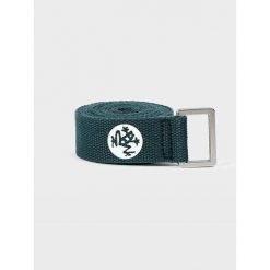 Pasek do jogi Manduka Unfold 182 cm – Ekologiczny, głęboki odcień niebieskiego. Niebieskie paski damskie MANDUKA, bez wzorów, z bawełny, sportowe. Za 79.99 zł.