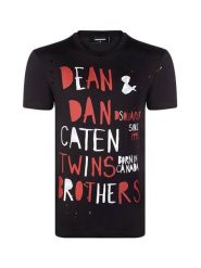 Dsquared² T-shirt w kolorze czarnym rozmiar: M. Czarne t-shirty męskie Dsquared2, m, bez wzorów, z bawełny, bez kołnierzyka. Za 117.17 zł.