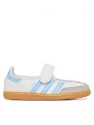 Adidas Baleriny Samba Jane C JQ9305 Biały. Białe baleriny dziewczęce Adidas, bez wzorów, ze skóry. Za 239.99 zł.