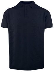 Męska Koszulka Polo z Dzianiny - Brave Soul - Granat. Niebieskie koszulki polo męskie Brave Soul, na lato, l, bez wzorów, z dzianiny, bez ramiączek. Za 129.00 zł.
