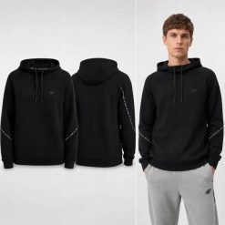 BLUZA MĘSKA 4F DRESOWA NIEROZPINANA Z KAPTUREM XL M2238 KOLOR CZARNY. Czarne bluzy z kapturem męskie 4f, l, z dresówki. Za 147.00 zł.
