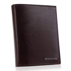 Portfel skórzany BETLEWSKI BPM-VTC-62 brązowy. Brązowe portfele męskie Betlewski, bez wzorów, ze skóry. Za 169.99 zł.