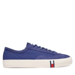 Tenisówki Tommy Hilfiger. Niebieskie trampki i tenisówki męskie Tommy Hilfiger, bez wzorów, bez zapięcia. Za 369.99 zł.