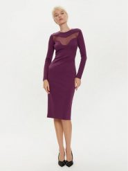 PINKO Sukienka koktajlowa 103844 A208 Bordowy Slim Fit. Czerwone sukienki damskie Pinko, bez wzorów, z syntetyku, wizytowe, bez kołnierzyka, bez ramiączek. Za 1,039.00 zł.